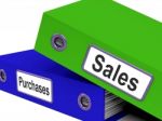 File With Sales And Purchases Word Stock Photo