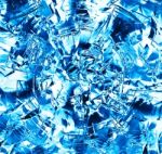 Square Blue Frozen Ice Block Abstraction Backdrop Stock Photo