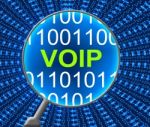 Voip Online Indicates Web Site And Net Stock Photo