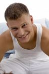 Close Up Of Young Male Smiling Stock Photo