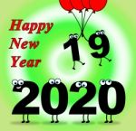 Two Thosand Twenty Indicates 2020 New Year 3d Illustration Stock Photo