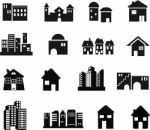 Architecture Icons Stock Photo