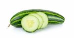 Cucumber Isolated On The White Background Stock Photo