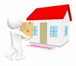 3d Moving Home Stock Photo