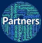 Partners Word Means Work Together And Cooperation Stock Photo