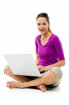 Woman Laptop Stock Photo