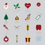 Christmas Icon Set  Illustration Stock Photo