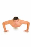 Guy Doing Press Ups Stock Photo