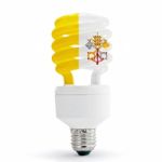 Flag Of The Vatican City On Bulb Stock Photo