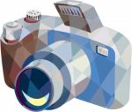 Camera Dslr Low Polygon Stock Photo