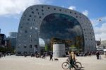 Rotterdam, Netherlands - May 9, 2015: People Visit Markthal (mar Stock Photo