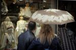 Istanbul, Turkey - May 25 : People Looking In A Shop Window Near The Grand Bazaar In Istanbul Turkey On May 25, 2018, Two Unidentified People Stock Photo