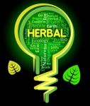 Herbal Lightbulb Represents Rural Environment And Green Stock Photo