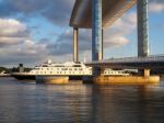 New Lift Bridge Jacques Chaban-delmas Spanning The River Garonne Stock Photo