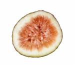 Sliced Fig Isolated On The White Background Stock Photo