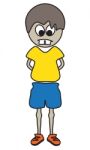 standing Cartoon Boy Stock Photo