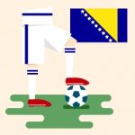 Bosnia And Herzegovina National Soccer Kits Stock Photo