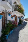 Mijas, Andalucia/spain - July 3 : Typical Street Scene In Mijas Stock Photo