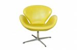 Leather Yellow Chair Isolated Stock Photo