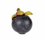 Mangosteen Isolated On The White Background Stock Photo