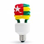 Flag Of Togo On Bulb Stock Photo