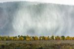 Scenic View Of The Grand Teton National Park Stock Photo