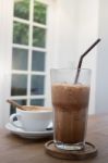 Hot And Cold Coffee Drink Stock Photo