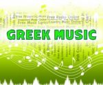 Greek Music Shows Sound Tracks And Acoustic Stock Photo