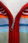 Sweater Zipper Close Up Stock Photo