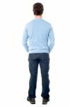 Rear View Of A Man In Casuals Stock Photo