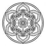 Outline Mandala Decorative Round Ornament, Hand Drawn Style - Ve Stock Photo