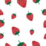 Seamless Pattern With Strawberry Illustration Stock Photo