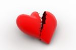 Broken Heart Sign, Loss Of Love Concept Stock Photo