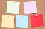 Colourful Adhesive Notes Stock Photo