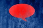 Red Blank Speech Bubble Stock Photo