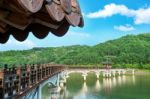 Wooden Bridge Or Wolyeonggyo Bridge In Andong,korea Stock Photo