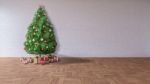 3ds Christmas Tree And Many Gift Boxex Stock Photo