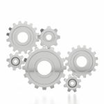 Steel Gear Wheels Stock Photo