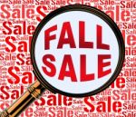 Fall Sale Represents Autumn Commerce Sales 3d Rendering Stock Photo