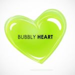 Green Bubbly Heart Stock Photo