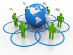 People With Global Network Concept Stock Photo