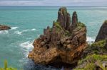 Pancake Rocks Near Punakaiki Stock Photo