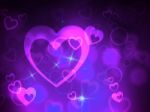 Bokeh Heart Indicates Valentine Day And Abstract Stock Photo