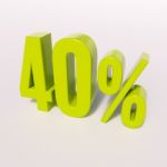 Percentage Sign, 40 Percent Stock Photo