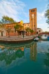 Venice Italy San Nicolo Dei Mendicoli Church Stock Photo