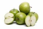 Fresh And Healthy Green Apples Stock Photo