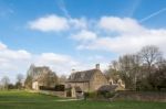 Picturesque Wyck Rissington Village In The Cotswolds Stock Photo