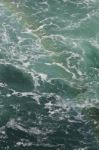 Beautiful Image With The Water Near Amazing Niagara Falls With A Rainbow Stock Photo