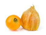 Cape Gooseberry  Isolated On White Background Stock Photo