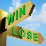 Win Or Lose Directions Stock Photo